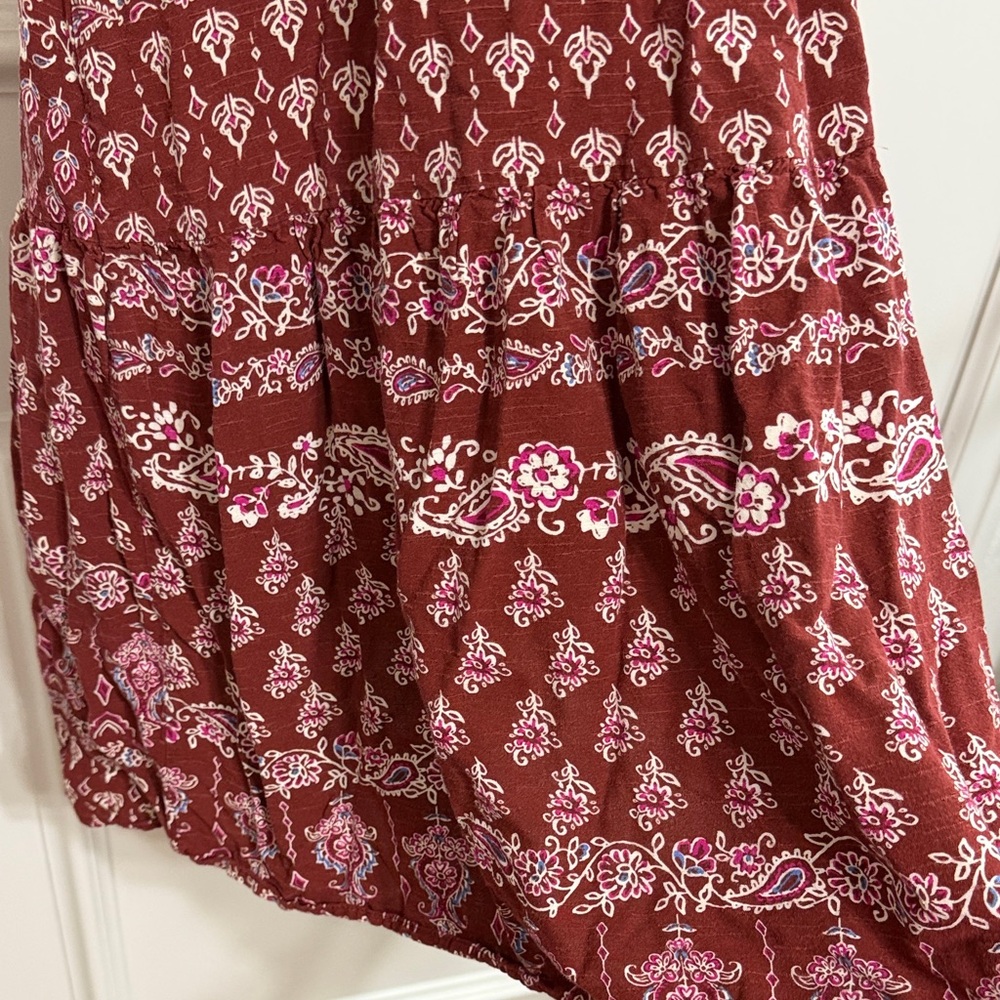 Girls Maroon Halter Dress - Picture 3 of 3